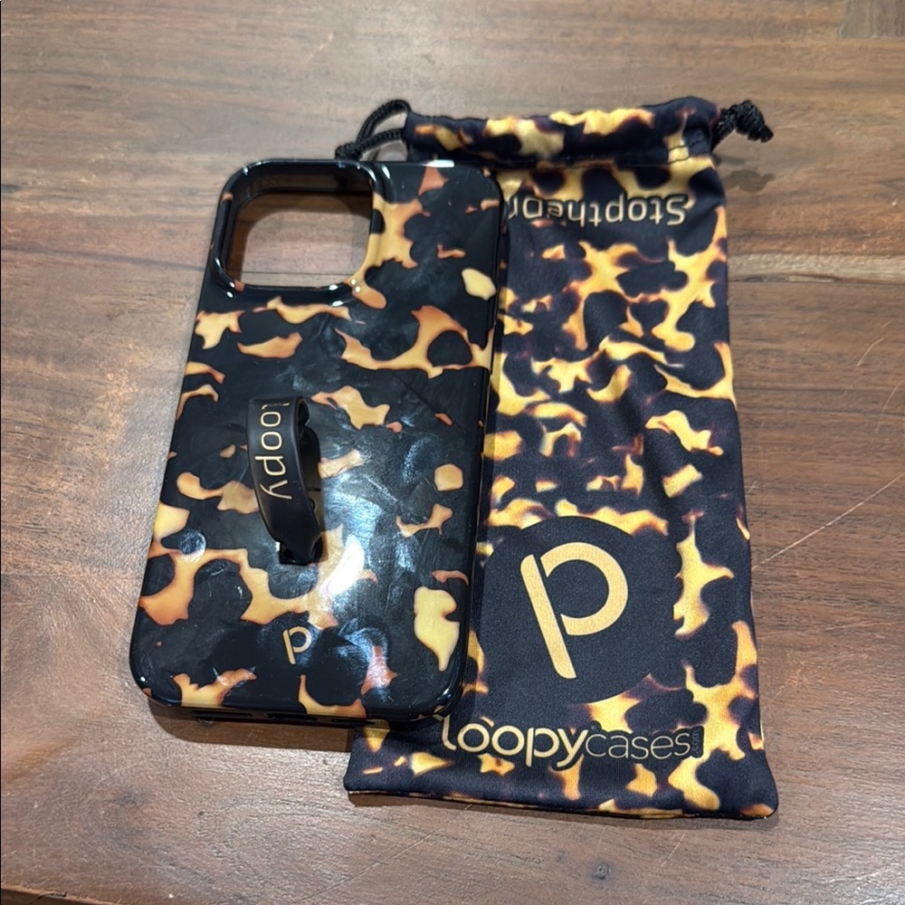 Loopy Case Black and Gold Camouflage Phone Case